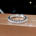Women Full Eternity Pave Simulated Zircon Band Ring Luxury Fashion Stacking Jewelry view 3