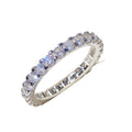 Women Full Eternity Pave Simulated Zircon Band Ring Luxury Fashion Stacking Jewelry view 5