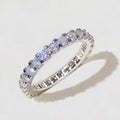 Women Full Eternity Pave Simulated Zircon Band Ring Luxury Fashion Stacking Jewelry view 1