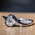 Creative Twisted Arm Eight Hearts Eight Arrows Zircon Ring For Women Engagement Band view 4