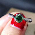 Creative Twisted Arm Eight Hearts Eight Arrows Zircon Ring For Women Engagement Band view 7