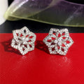 Korean Style Hollow Rose Flower Stud Earrings For Women, Fashion Engagement Party Ear Jewelry view 2