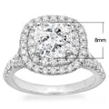 Luxury Round Pave Cubic Zirconia Engagement Ring For Women, European Jewelry view 5
