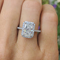 Elegant Bridal Engagement Ring With Simulated Diamond Zirconia Wedding Jewelry view 1