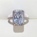 Elegant Bridal Engagement Ring With Simulated Diamond Zirconia Wedding Jewelry view 2