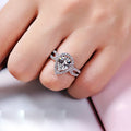 Trendy Pear Shape Water Drop Cubic Zirconia Ring For Women, European Style Jewelry view 3
