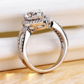 Trendy Pear Shape Water Drop Cubic Zirconia Ring For Women, European Style Jewelry view 4