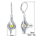 Summer Fashion Heart Design Drop Earrings For Women Premium Multicolor Pendant Ear Jewelry view 5