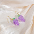 Spring Summer Colorful Flower Earrings Handmade Crystal Beaded Pineapple Red Cherry Long Studs view 3