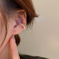 Real Gold Plated Copper Pearl Geometric Double Layer Clip-on Earrings Minimalist Round Ear Cuff view 1