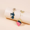Cute Sterling Silver Needle Long Drop Earrings With Cartoon Flower Bee Animal Ocean Vacation Style view 2