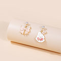 Cute Sterling Silver Needle Long Drop Earrings With Cartoon Flower Bee Animal Ocean Vacation Style view 3