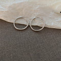 Korean Dongdaemun Minimalist Round Metal Ear Cuff Earrings, Trendy Style Everyday Jewelry view 3