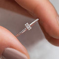 New Zircon Knuckle Ring Creative Cross Finger Ring Stackable European American Fashion Jewelry view 6