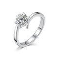 Korean Style AAA Zircon White Gold Plated Fashion Wedding Engagement Ring view 1