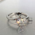 Korean Style AAA Zircon White Gold Plated Fashion Wedding Engagement Ring view 5