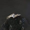 Japanese Korean Style Twisted Cross Wrap Cubic Zirconia Ring For Women Trendy Index Finger Jewelry view 2