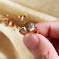 Light Luxury Gold Maple Leaf Seal Ring For Women Niche Design Index Finger Jewelry Accessory view 2