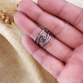 Minimalist Geometric Wave Ring For Women, Smooth Statement Index Finger Fashion Jewelry view 4