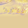 Sweet Cool Floral Curved Ear Clips With Cubic Zirconia Stud Style Earrings For Women view 4