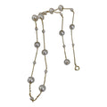 Korean Minimalist Long Pearl Y Necklace Alloy Geometric Tassel Fashion OL Clavicle Chain view 5
