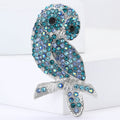 Alloy Rhinestone Owl Brooch Pin For Unisex Apparel Decoration view 3