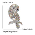 Alloy Rhinestone Owl Brooch Pin For Unisex Apparel Decoration view 6