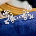 Fashion Hollow Butterfly Stud Earrings For Women Elegant Street Style Jewelry Direct view 2