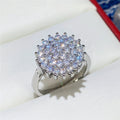 Luxury Micro Paved Full Zircon Starry Ring For Women, Fashion Statement Finger Jewelry view 4