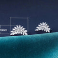 Creative Fashion Leaf Shaped Copper Earrings For Women Celebrity Street Style Studs view 5