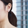 Creative Fashion Leaf Shaped Copper Earrings For Women Celebrity Street Style Studs view 4