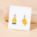 Sterling Silver Pin Enamel Fried Egg Ice Cream Bulb Star Moon Sea Star Octopus Stud Earrings view 3