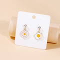 Sterling Silver Pin Enamel Fried Egg Ice Cream Bulb Star Moon Sea Star Octopus Stud Earrings view 2
