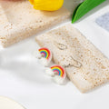 Sweet Acrylic Rainbow Cloud Drop Dangle Earrings With Alloy Hooks For Girls Elegant Fashion Earrings view 3