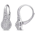 Eight Hearts Eight Arrows Round Full Zircon Earrings White Gold Plated Drop Ear Jewelry view 3