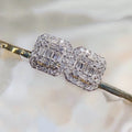 Light Luxury T Square Rock Candy Zircon Stud Earrings For Women, Fine Valentine Gift Jewelry view 6