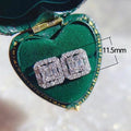 Light Luxury T Square Rock Candy Zircon Stud Earrings For Women, Fine Valentine Gift Jewelry view 5