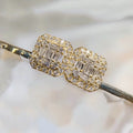 Light Luxury T Square Rock Candy Zircon Stud Earrings For Women, Fine Valentine Gift Jewelry view 7