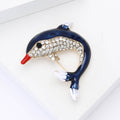 Alloy Enamel Dolphin Brooch For Men's And Women's Apparel view 3