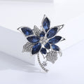 Alloy Crystal Flower Brooch Pin For Coats And Suits view 4