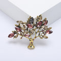 Alloy Rhinestone Money Tree Brooch For Luxury Coat Decoration view 4