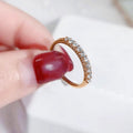 Fashion Single Row Zircon Ring For Women, Minimalist Stackable Couple Band And Pinky Ring view 5