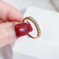 Fashion Single Row Zircon Ring For Women, Minimalist Stackable Couple Band And Pinky Ring view 8