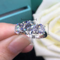 Simple Three Sparkling Zircon Stone Women Ring Fashion Cross Border Hand Jewelry Accessory view 5