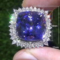 Fashion Sparkling Purple Cubic Zirconia Color Gemstone Ring Anniversary Celebration Accessory view 2