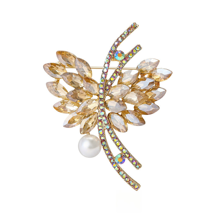 Alloy Crystal Brooch For Women's Coats And Suits