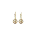 Luxury Round Rhinestone Pattern Long Tassel Alloy Stud Earrings For Women Elegant Gold Plated Earrings view 5
