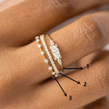 Japanese Fresh Copper Gold Plated Simulated Zircon Index Finger Ring Anniversary Jewelry view 1