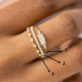 Japanese Fresh Copper Gold Plated Simulated Zircon Index Finger Ring Anniversary Jewelry view 5