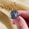 European American Vintage Maple Leaf Shape Ring, Street Hip Hop Fashion Men Jewelry view 4